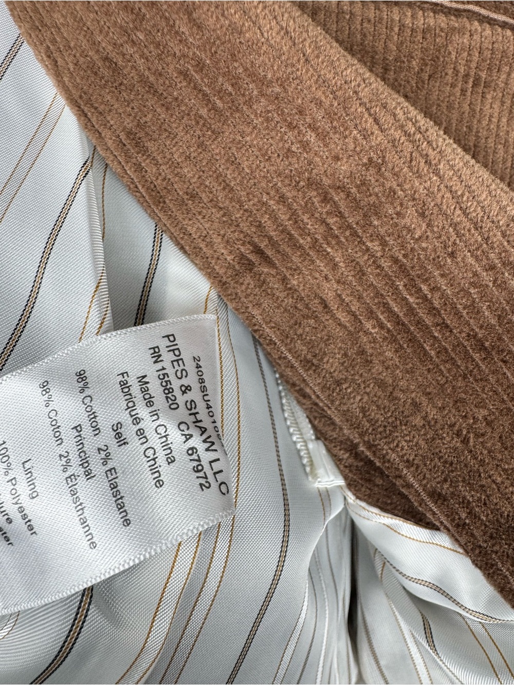 VERONICA BEARD Reagan Corduroy Dickey Jacket Dark Cocoa Brown Sz 2 Dark Academia - Picture 7 of 10
